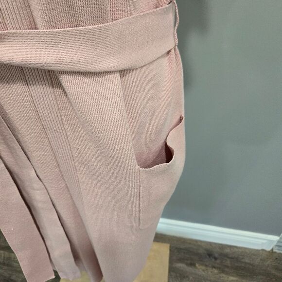 🐢 Torrid Mauve Pink Sweater Knit Self Tie Shift Dress Size 3 - Picture 11 of 17